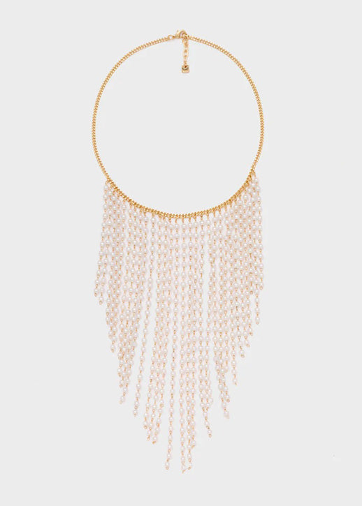 Collana girocollo Nalì con frange di perle EMCL1158 Oro 