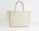 Shopping Bag Marc Ellis Buby L Indy 26 Variant 02 – vista posteriore, retro in cotone intrecciato con patch logata
