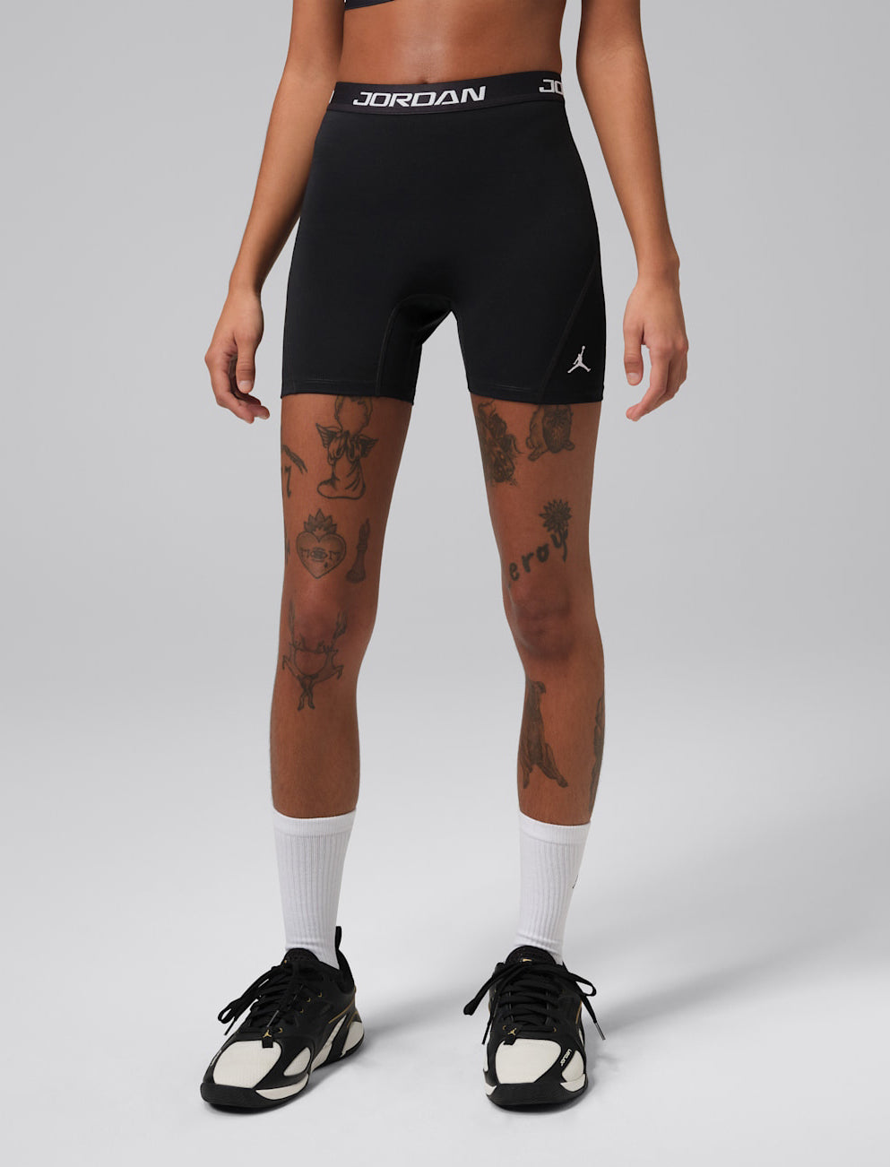 Shorts vita alta Jordan Sport Essentials IF2266-010 donna colore Black/(White)