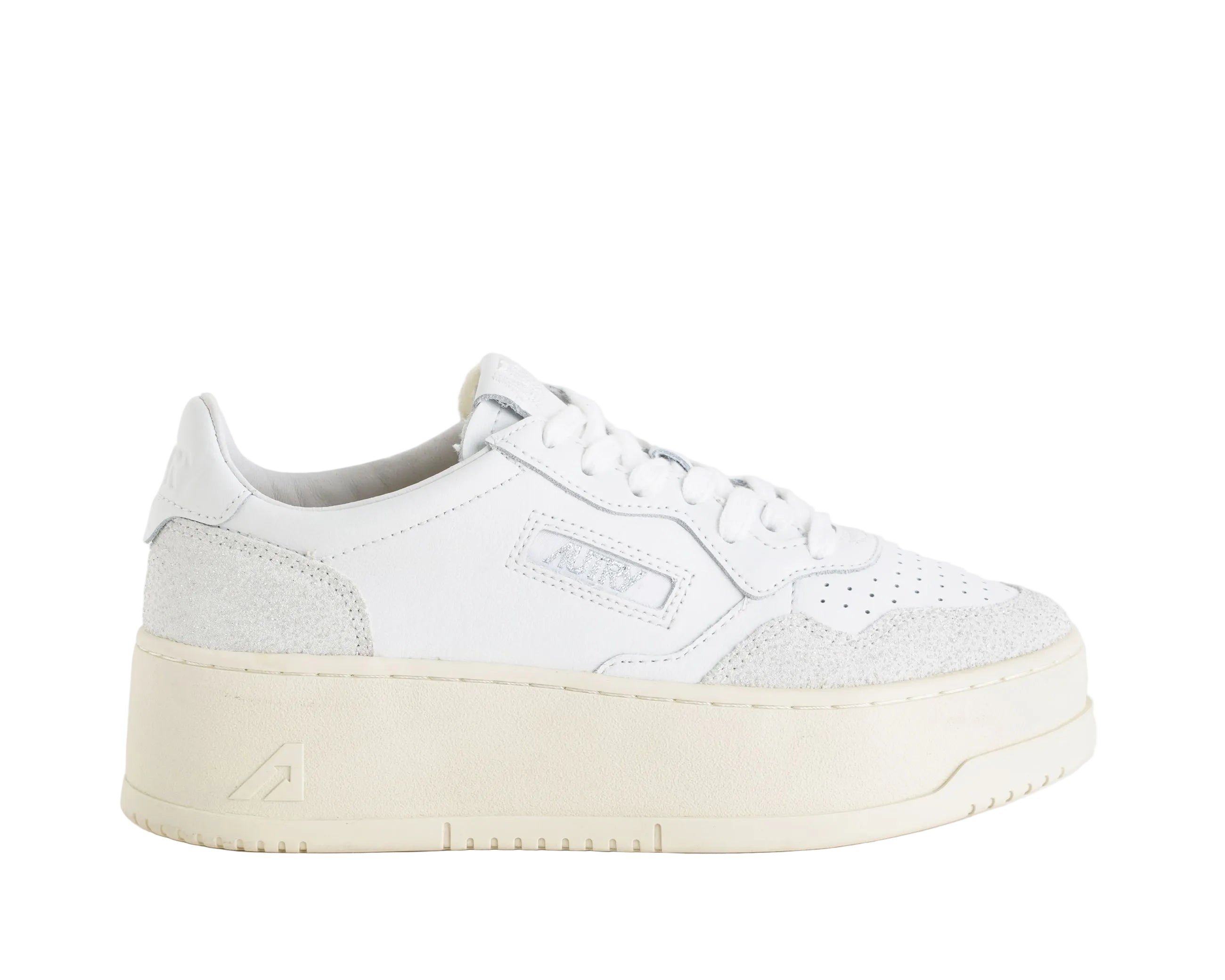 Sneakers in pelle Autry Platform Low PTLW PK01 Bianco Donna
