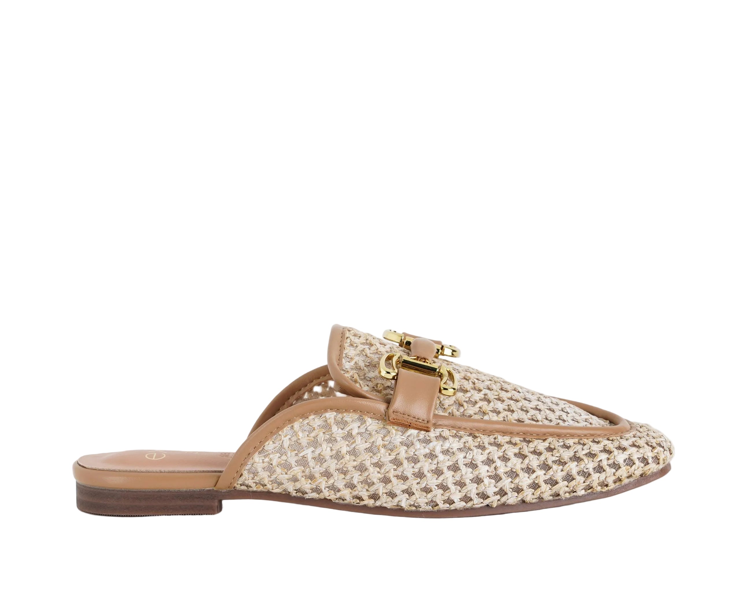 Sabot donna EXE EX2392-1AM beige in similpelle e raffia, suola sintetica