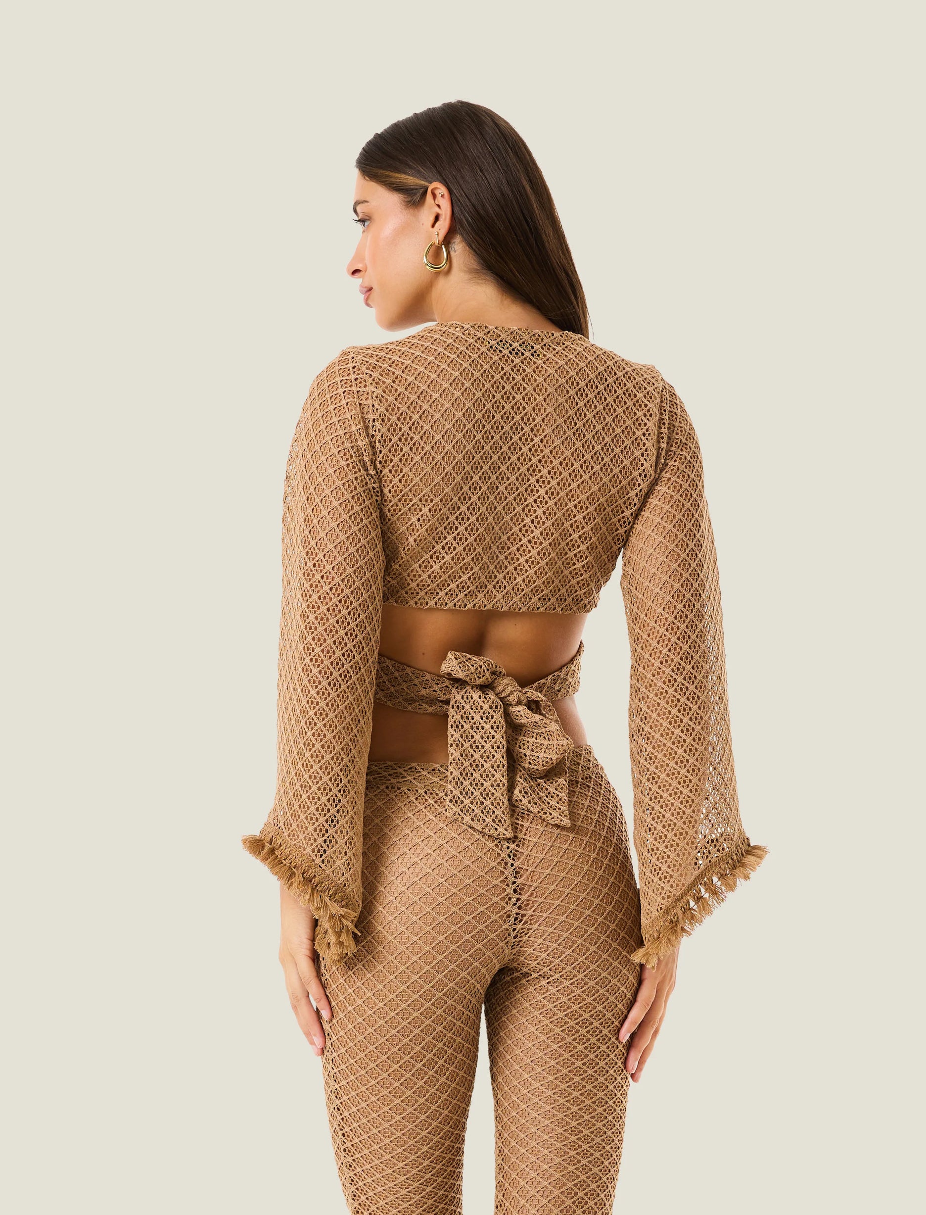 Maglia natural mesh 4Giveness 126WCUPT5616 Cammello