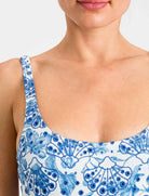 Costume Intero Twinset 261LMMD00 Bianco/Blu 