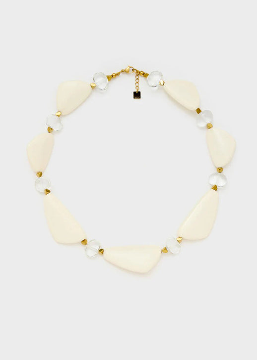 Collana Nalì Con Elementi Resina E Sfere EMCL1137 Bianco