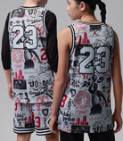 Canotta Jordan Printed 23 95C655-709 colore Neutral Grey — HADDAD JORDAN