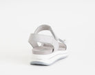 Sandalo con zeppa IGI&CO 1174822 argento perla da donna, tomaia in pelle con strappi, zeppa 30 mm
