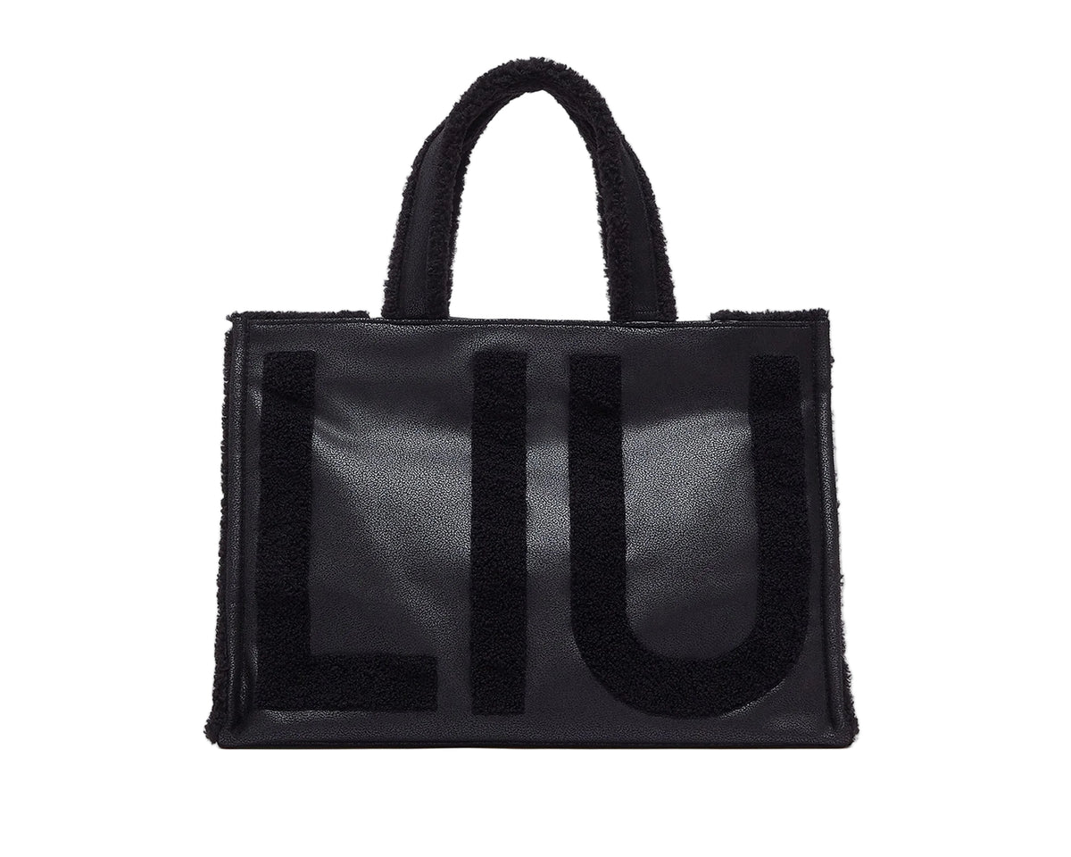 Tote Bag L con logo Liu Jo 2F6037 E0021 Nero