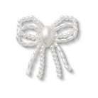 Jibbitz Crocs White Pearl Beaded Bow CR.5437 JIB bianco perla multicolore - Charm fiocco accessori scarpe Crocs unisex