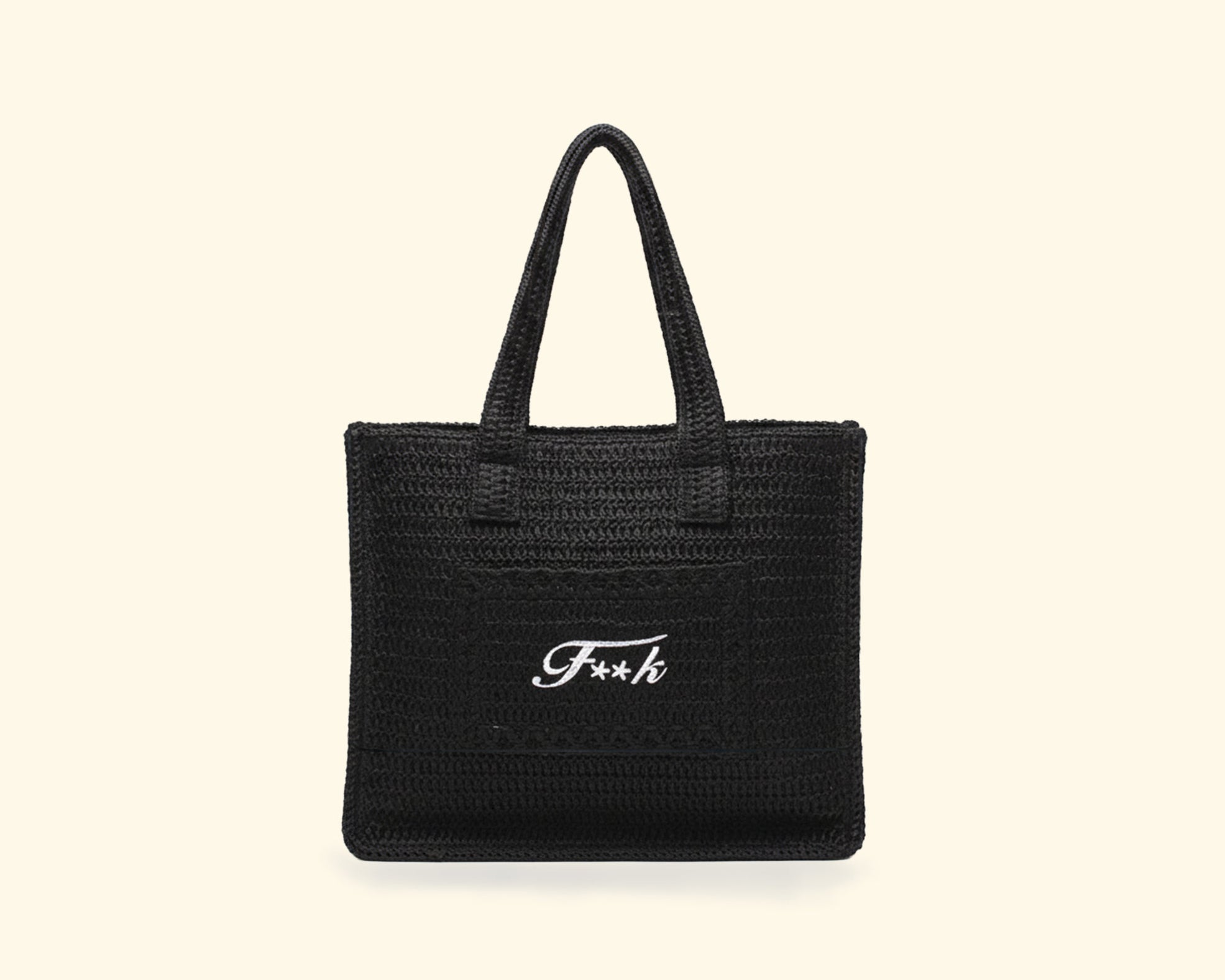 Borsa a spalla in rafia F**k FA26-SW0001BK Donna
