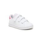 Vista laterale sneakers Adidas Advantage IG2521 bianche da bambina