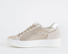 IGI&CO 1144544 sneakers donna pelle laminata scamosciata zip laterale colore Platino