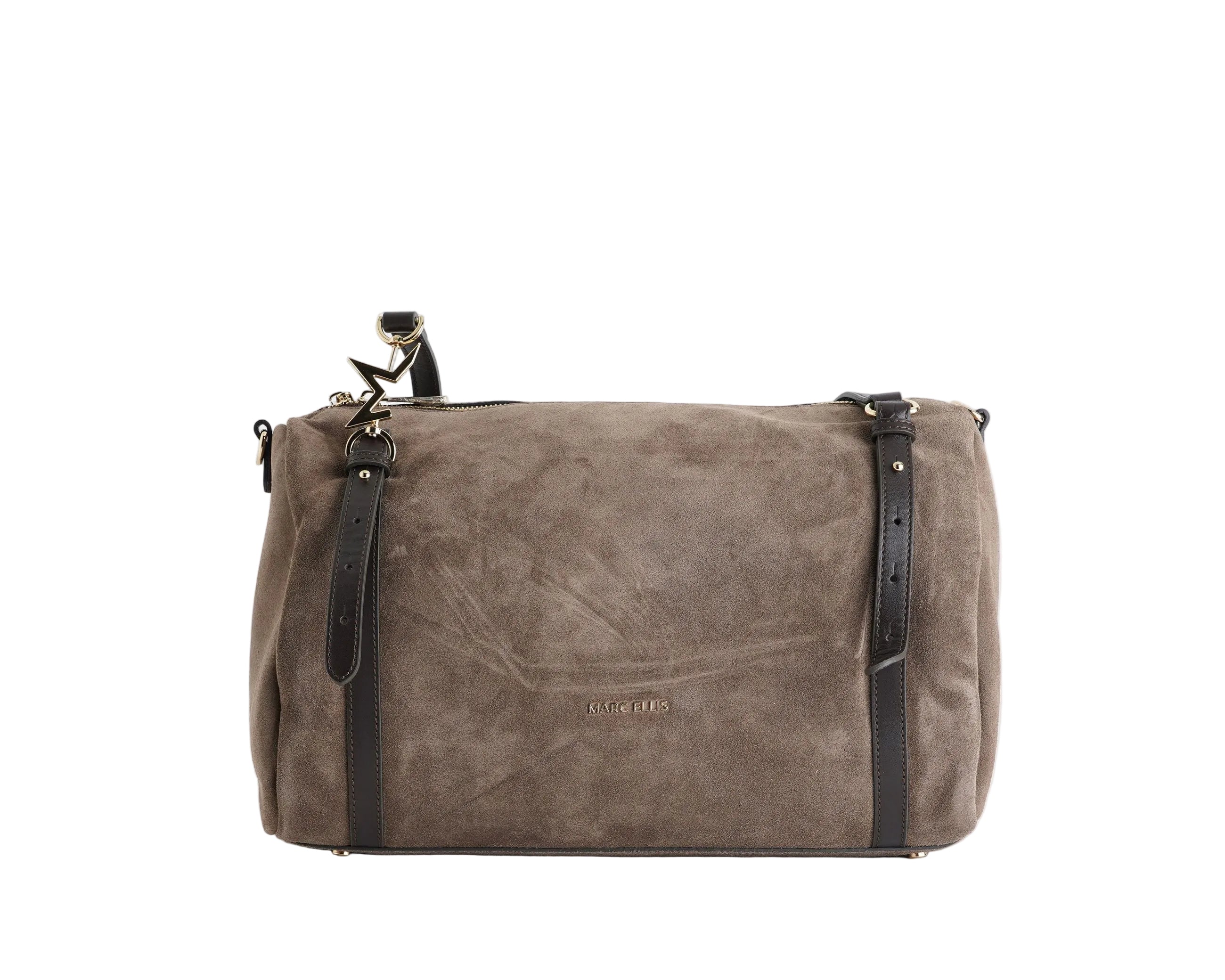 Borsa a spalla Marc Ellis HUDA CM Dark Taupe/Gold Donna