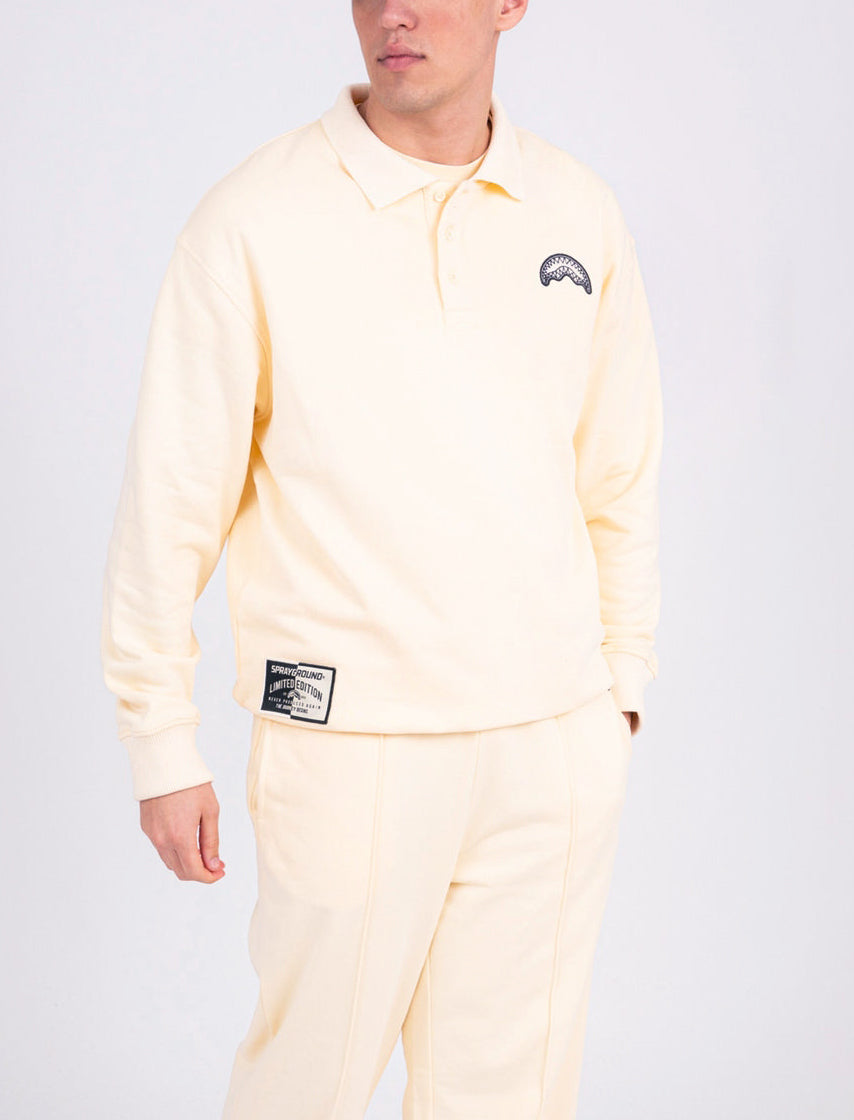 Felpa Sprayground Pure Polo ⁠SP964 Crema Uomo