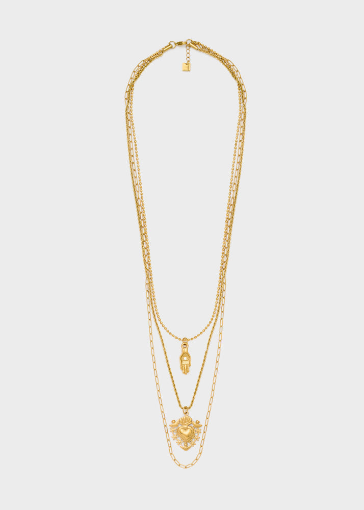 Collana multifilo Nalì EMCL1183 Oro Donna