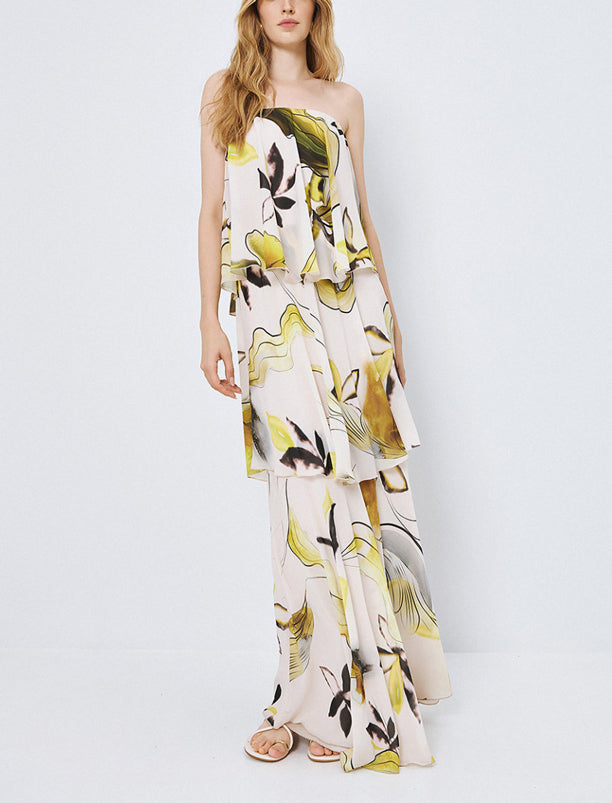 Abito senza spallineAccess Fashion 63-3374-0037 Lime Donna