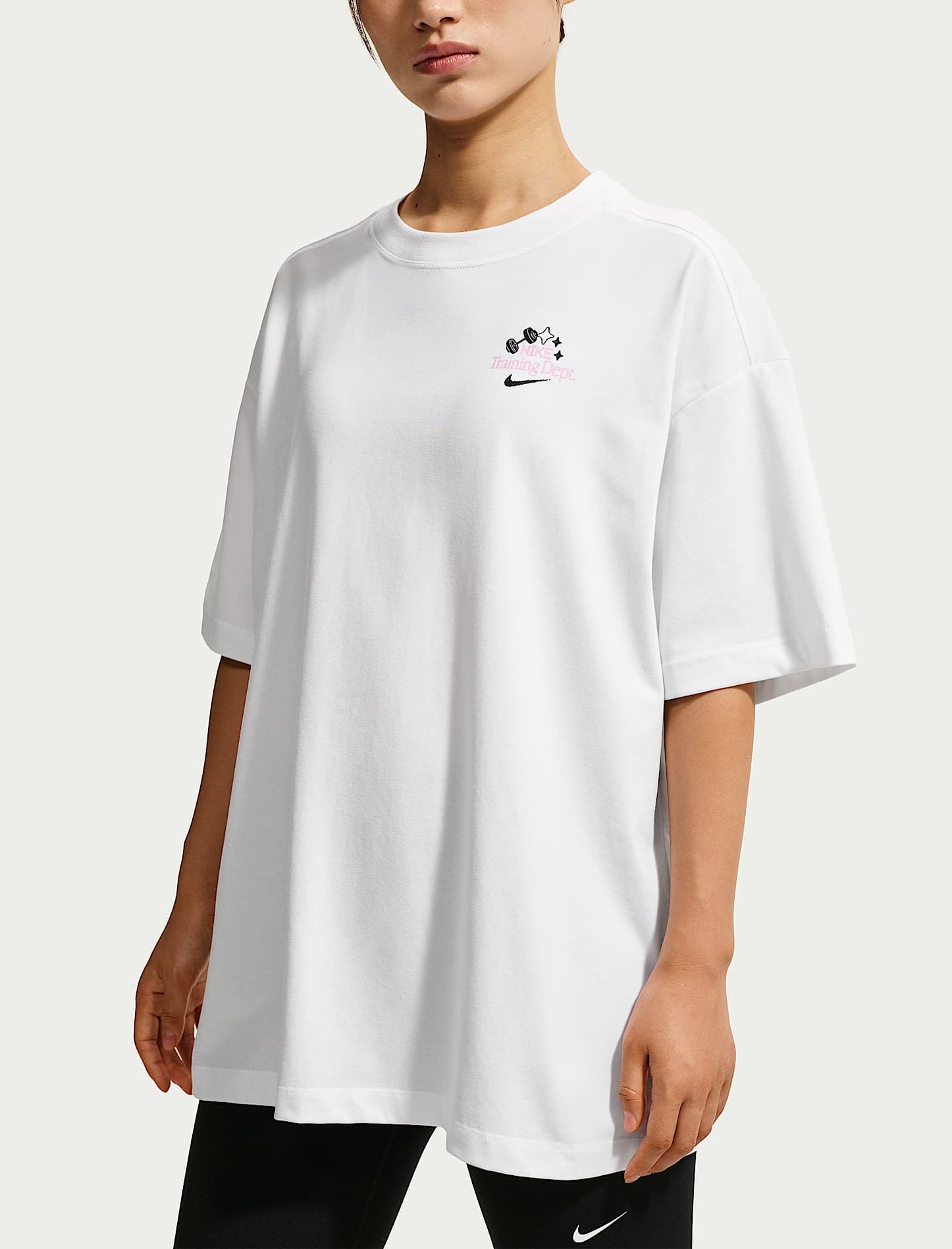 T-Shirt oversize Nike Dri-FIT IV5473-100 White Donna