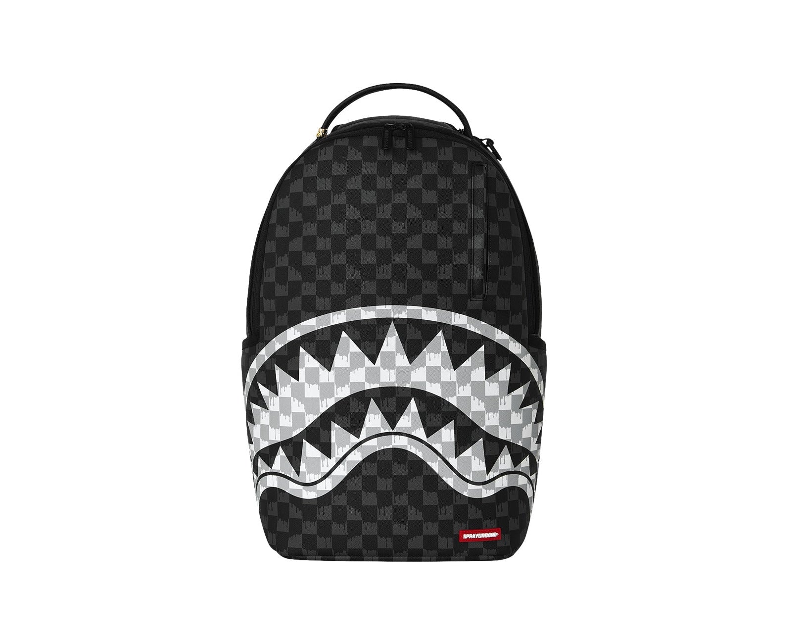 Zaino Sprayground Black And White Drip Check Shark Backpack 910B8553NSZ Unisex Uomo Donna