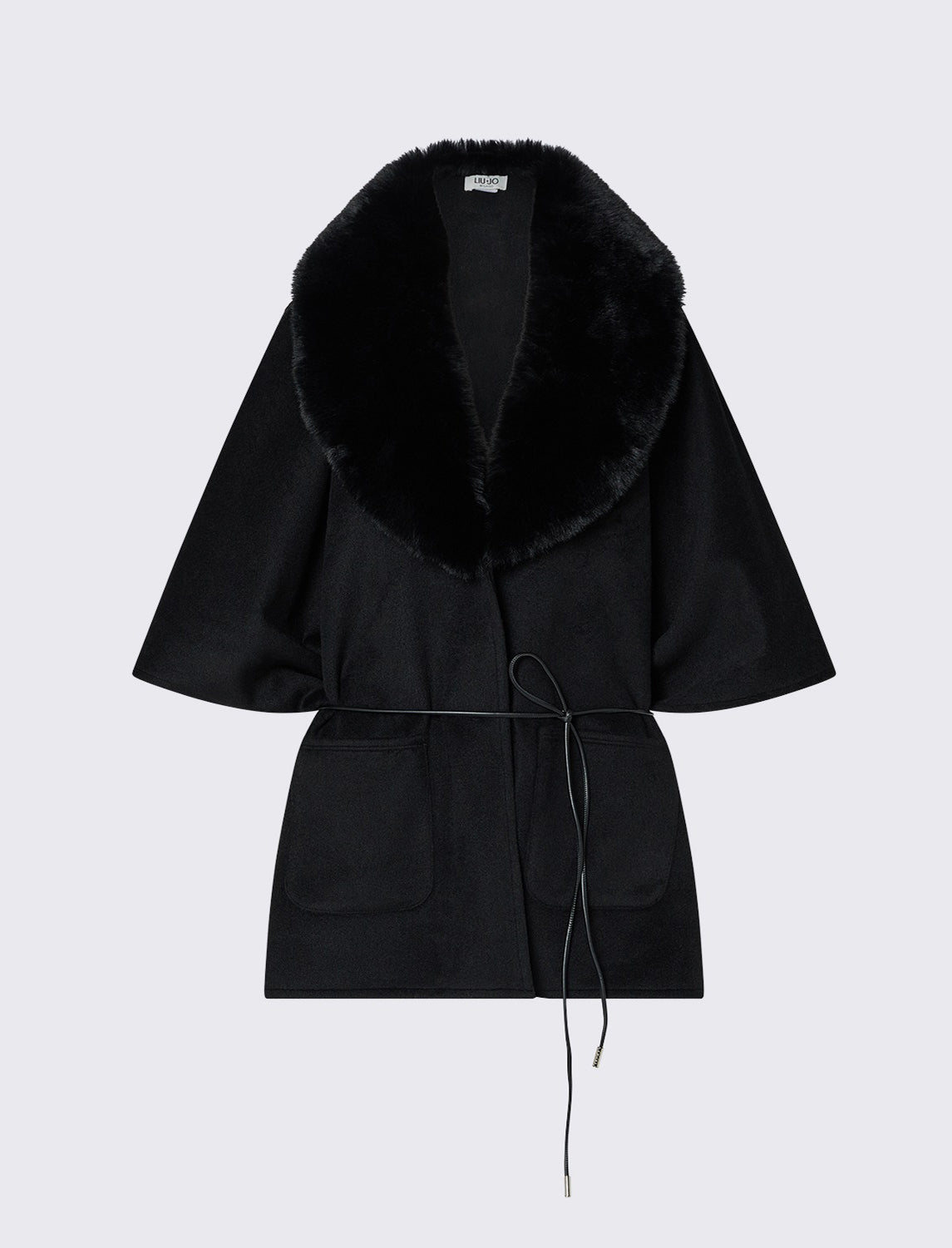 Poncho in montone sintetico Liu Jo 2F6045 T0300 Nero