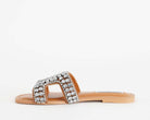 Steve Madden Zaira SMSZAIRA-TA1 – Sandalo basso donna Tan Action Lea con strass
