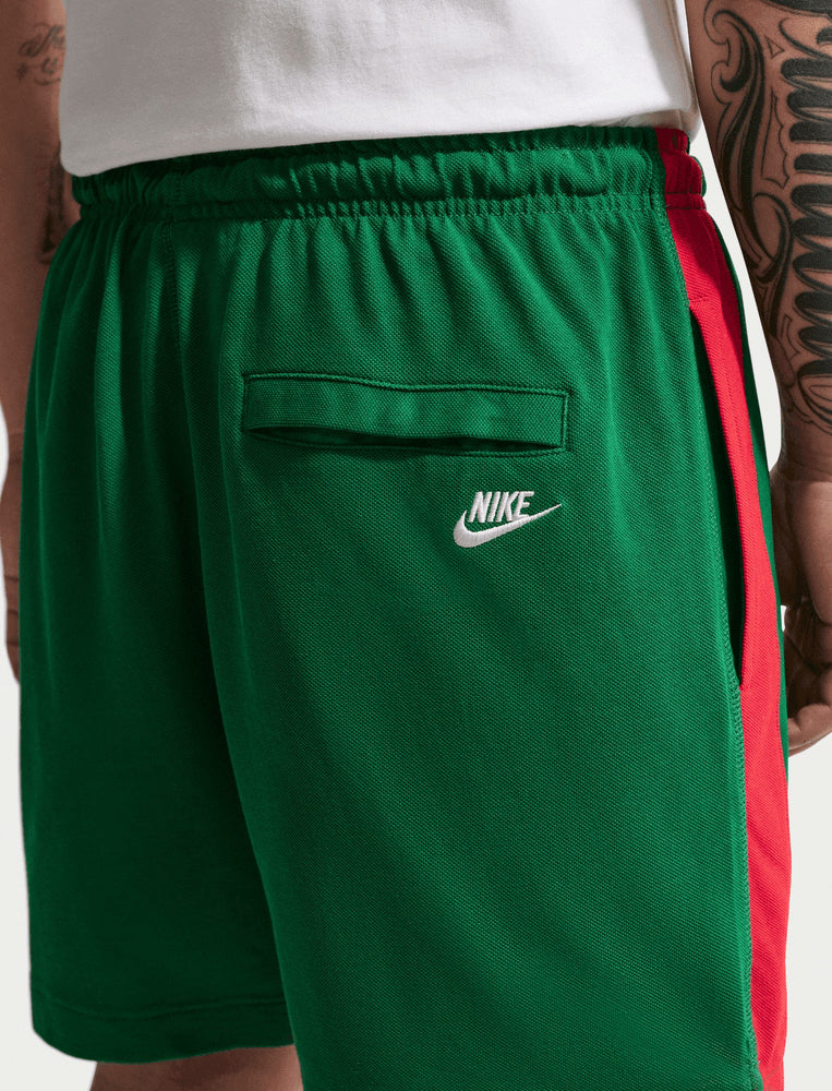 Shorts Nike Sportswear Club Knit Flow IF0709-302 uomo colore Pine Green/University Red