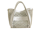 Borsa a mano Marc Ellis FLAT BASKET M Donna Khaki Silver - Vista frontale