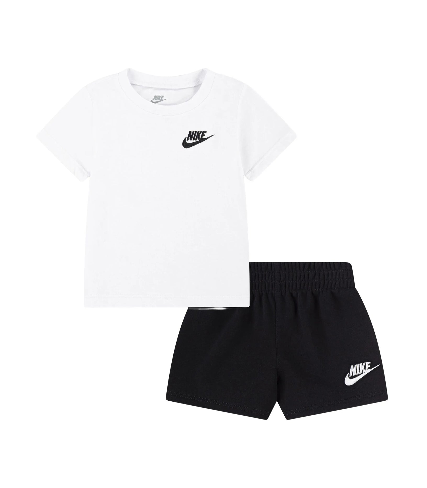 Completo T-Shirt e Shorts Nike 86M143-023 Bianco/Nero Unisex bambino