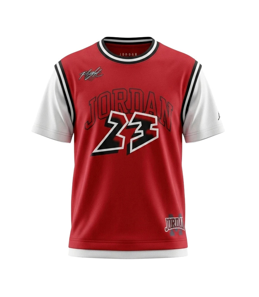 Jordan T-Shirt in Jersey Dynasty 95F953-R78 Gym Red bambino