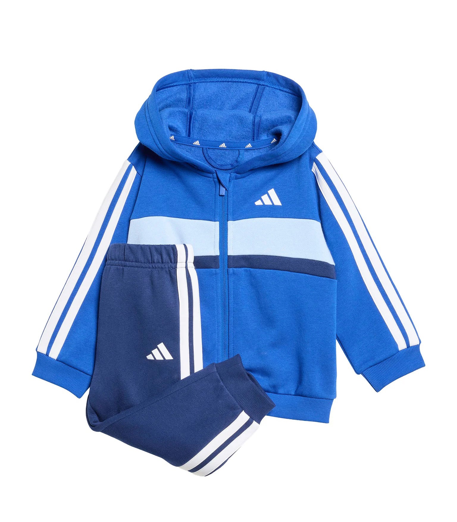 Completo tuta Adidas Essentials 3-Stripes KC6004 Blu Unisex bambino