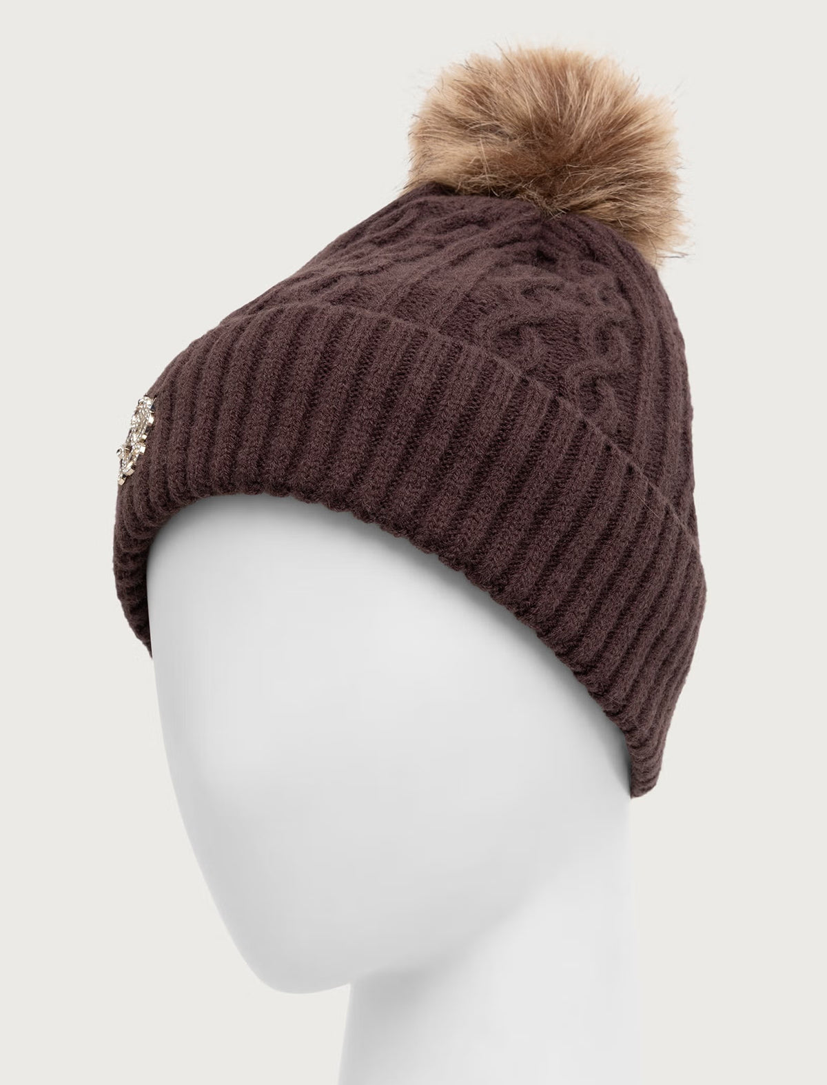 Cappello con pompon Liu Jo 2F6008 MA33S Testa di Moro