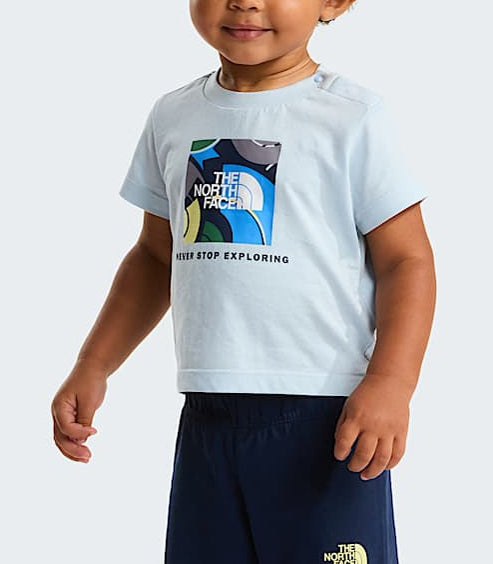 THE NORTH FACE NF0A8G1DMC81 Set T-Shirt e Shorts NSE Box Play Regular colore Blu (Polar Haze/Summit Navy)
