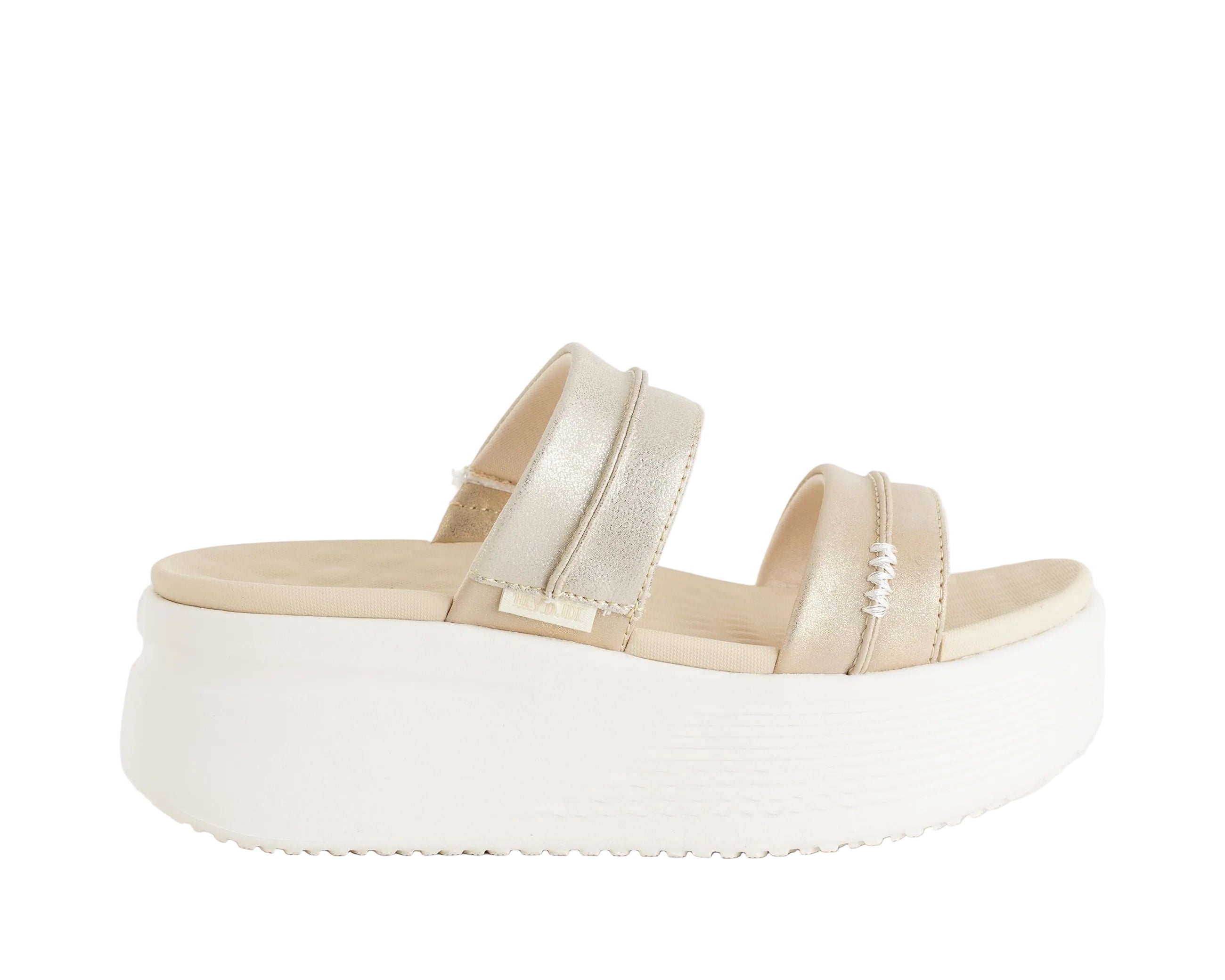 Sandalo platform Hey Dude Austin Slide Classic HD.45256 coloreChampagne Metallic — HEY DUDE
