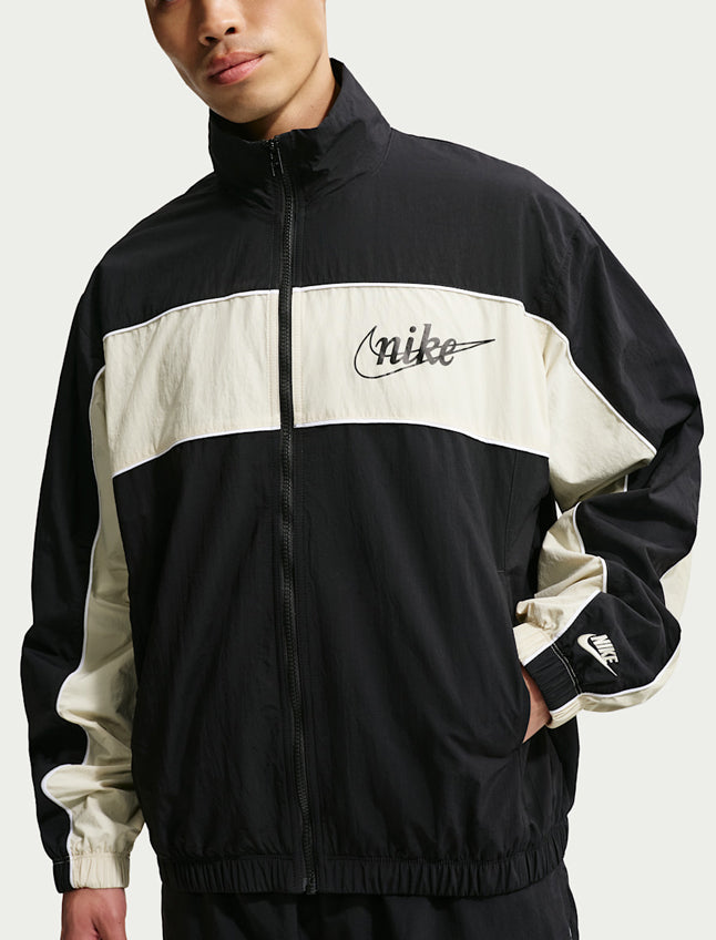 Giacca leggere con zip Nike IF0766-010 Black/Lt Khaki Uomo