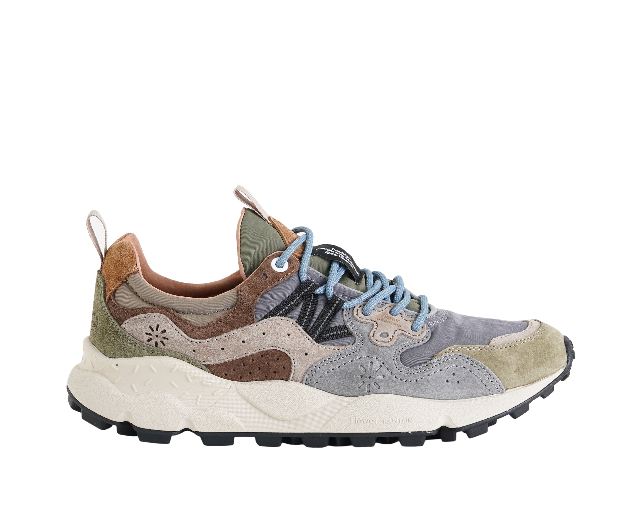 Snakers FLOWER MOUNTAIN Yamano 3 Man 2017816-01-1F84 Military-Grey-Light Brown Uomo