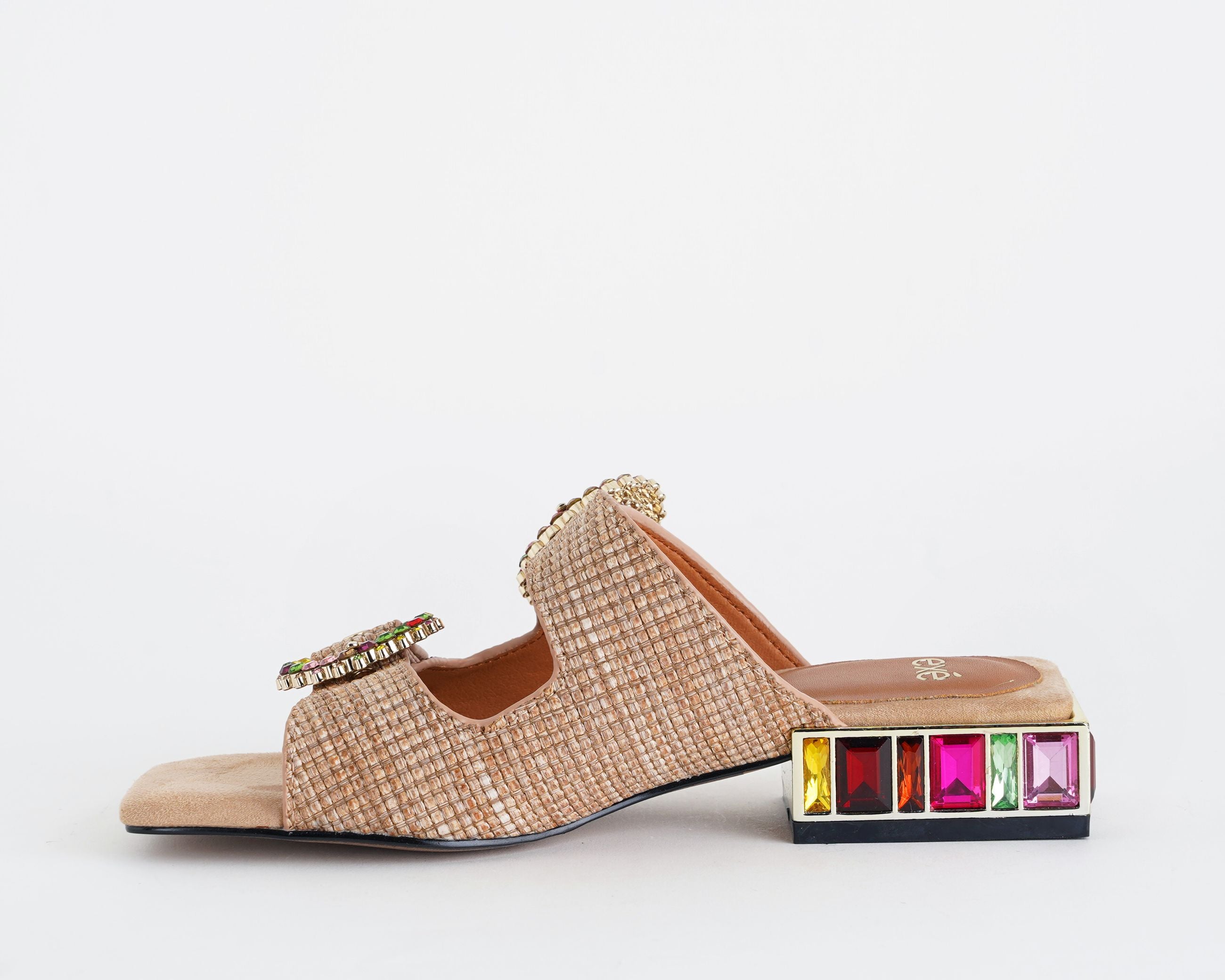 EXÈ Sandalo Summer-871 fibbie strass beige donna - art. SUMMER-871