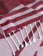 Telo mare Fouta Jacquard con logo Sundek AM401ATC1000 Deep Scarlet