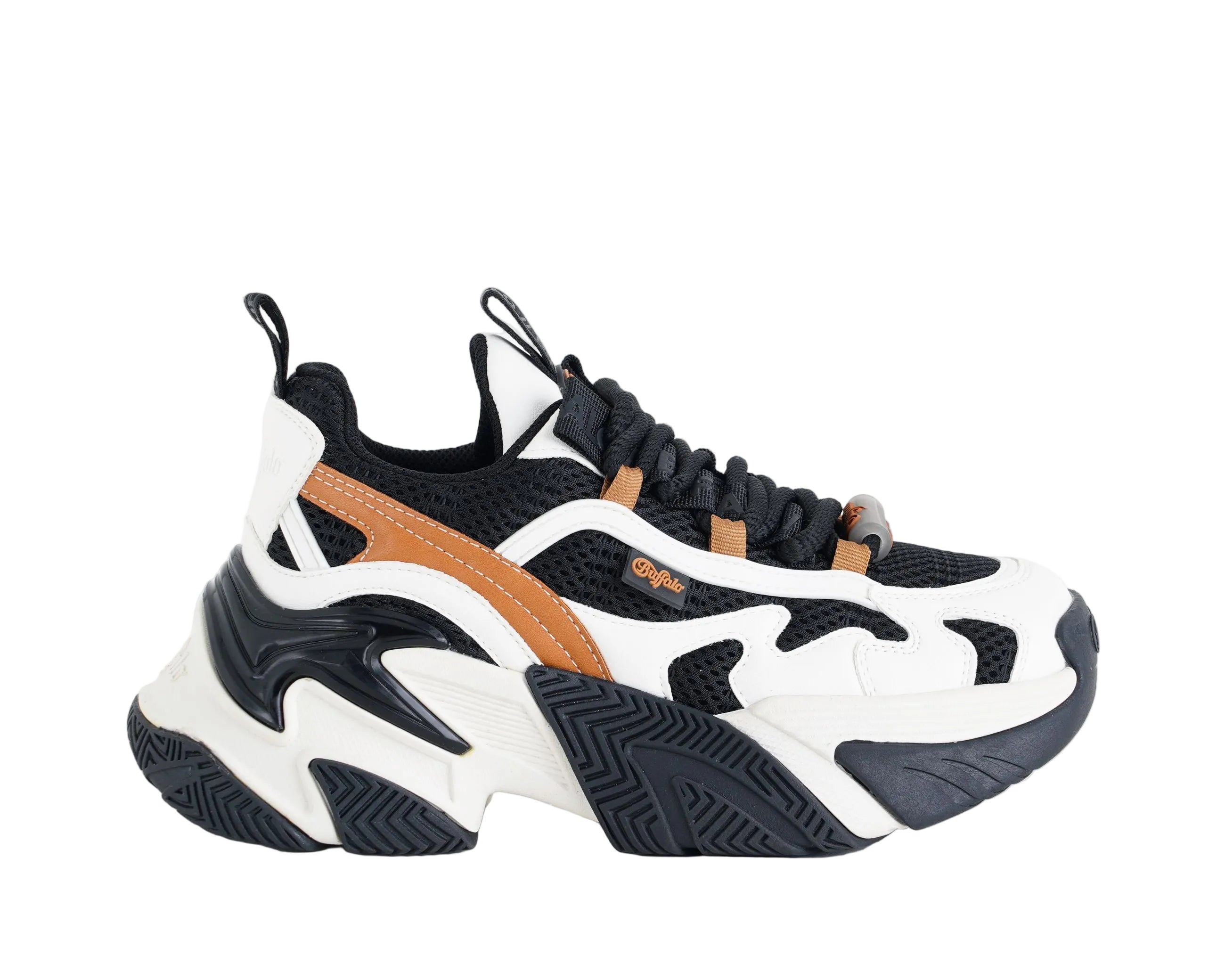 Sneakers Buffalo Fion One PD00016370 Mesh white/Black/Brown Donna