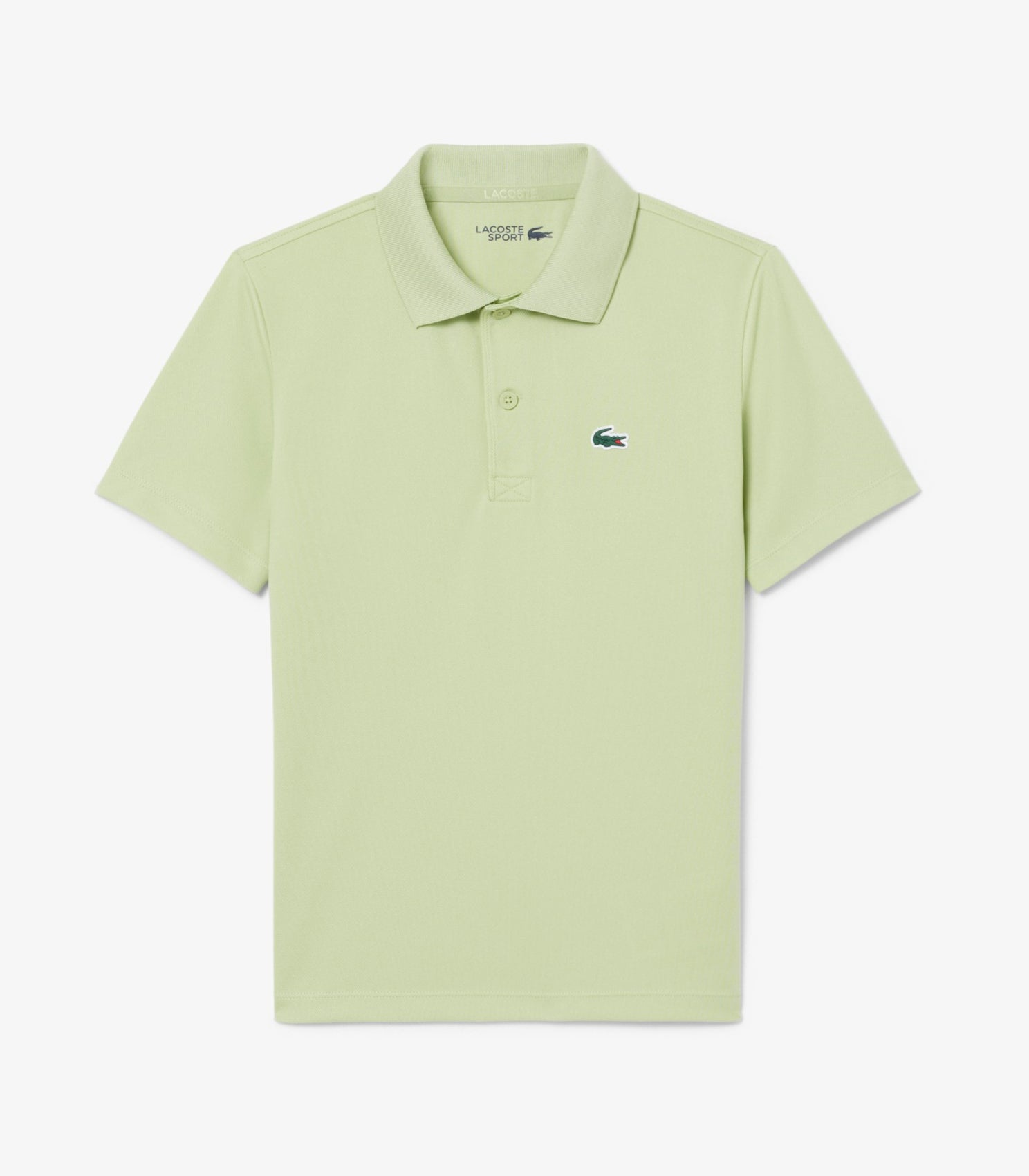 Polo Lacoste DJ0824 verde unisex bambino - tecnologia Ultra Dry, poliestere elasticizzato, taglie 8A-16A