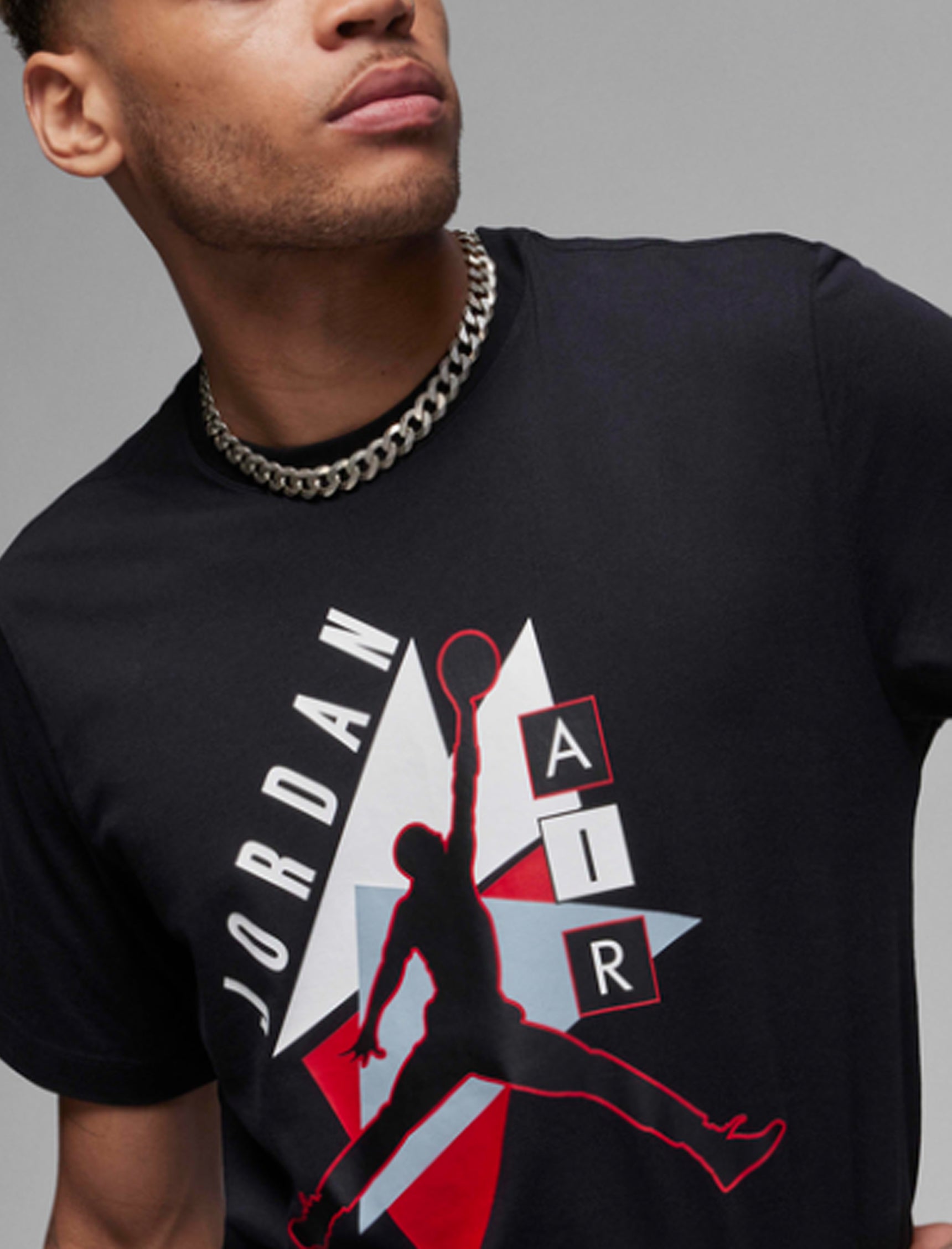 T-Shirt Nike Jordan Brand FD7031-010 Black/Gym Red/(Black)
