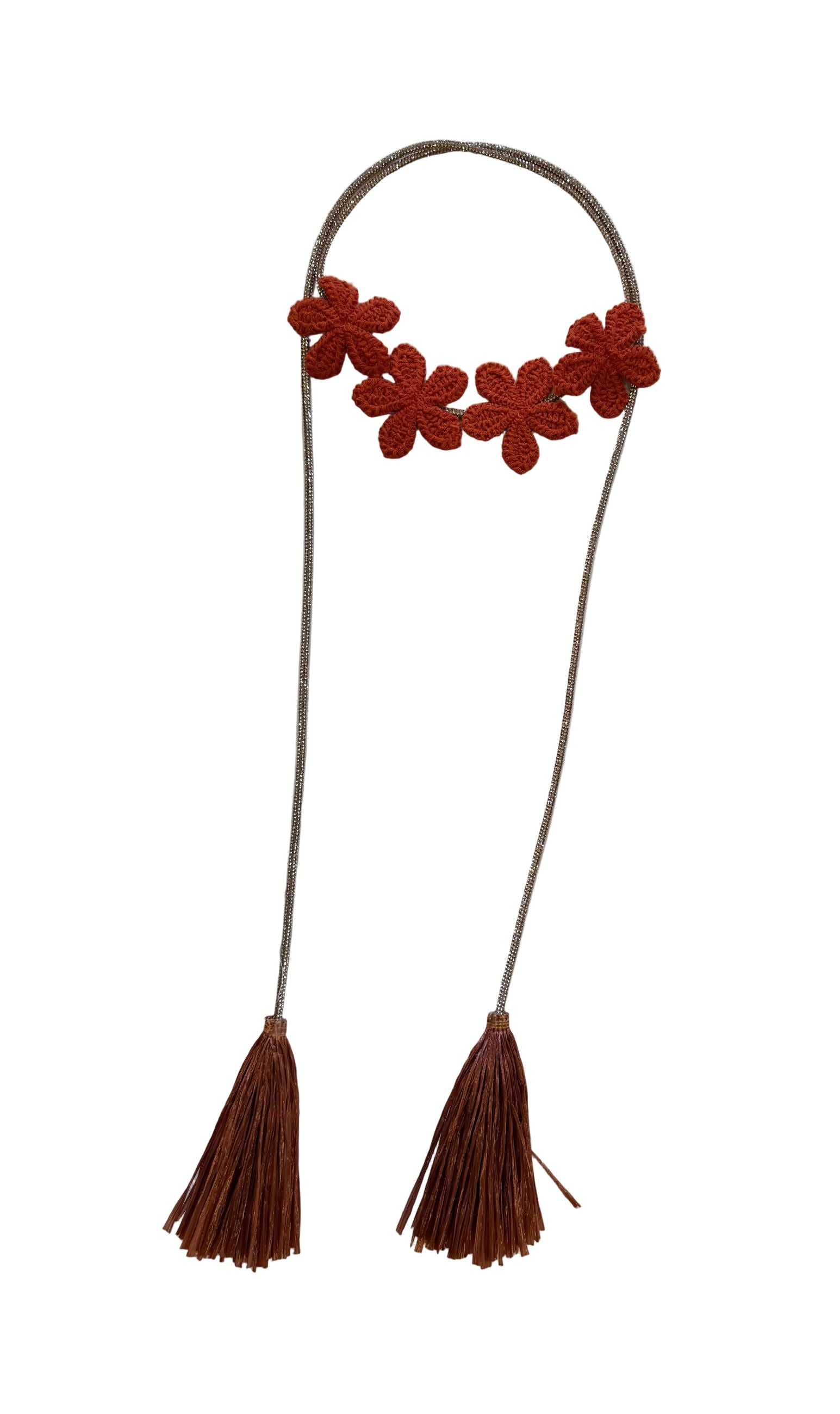 Collana con fiori in crochet PHO 2723006G Donna