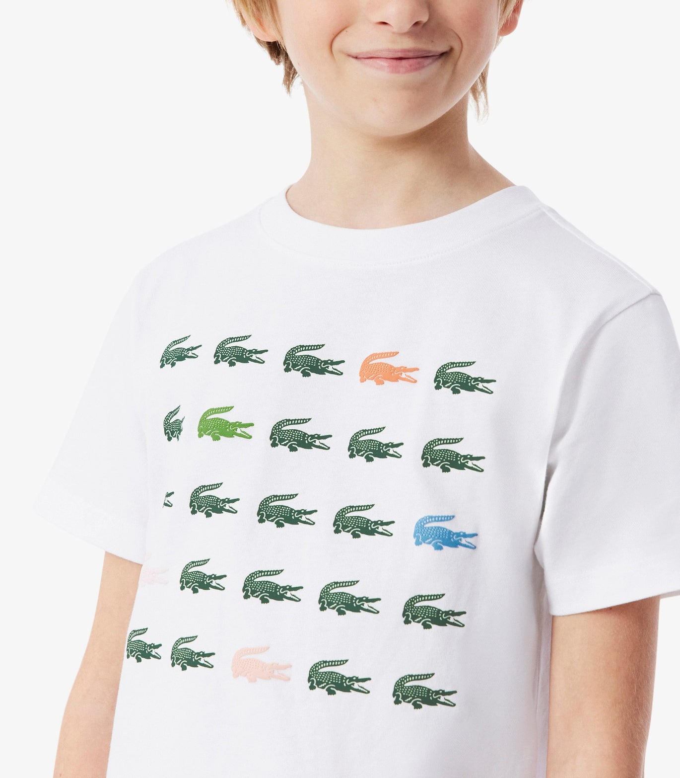 T-shirt Lacoste – dettaglio stampa coccodrillo e girocollo a coste