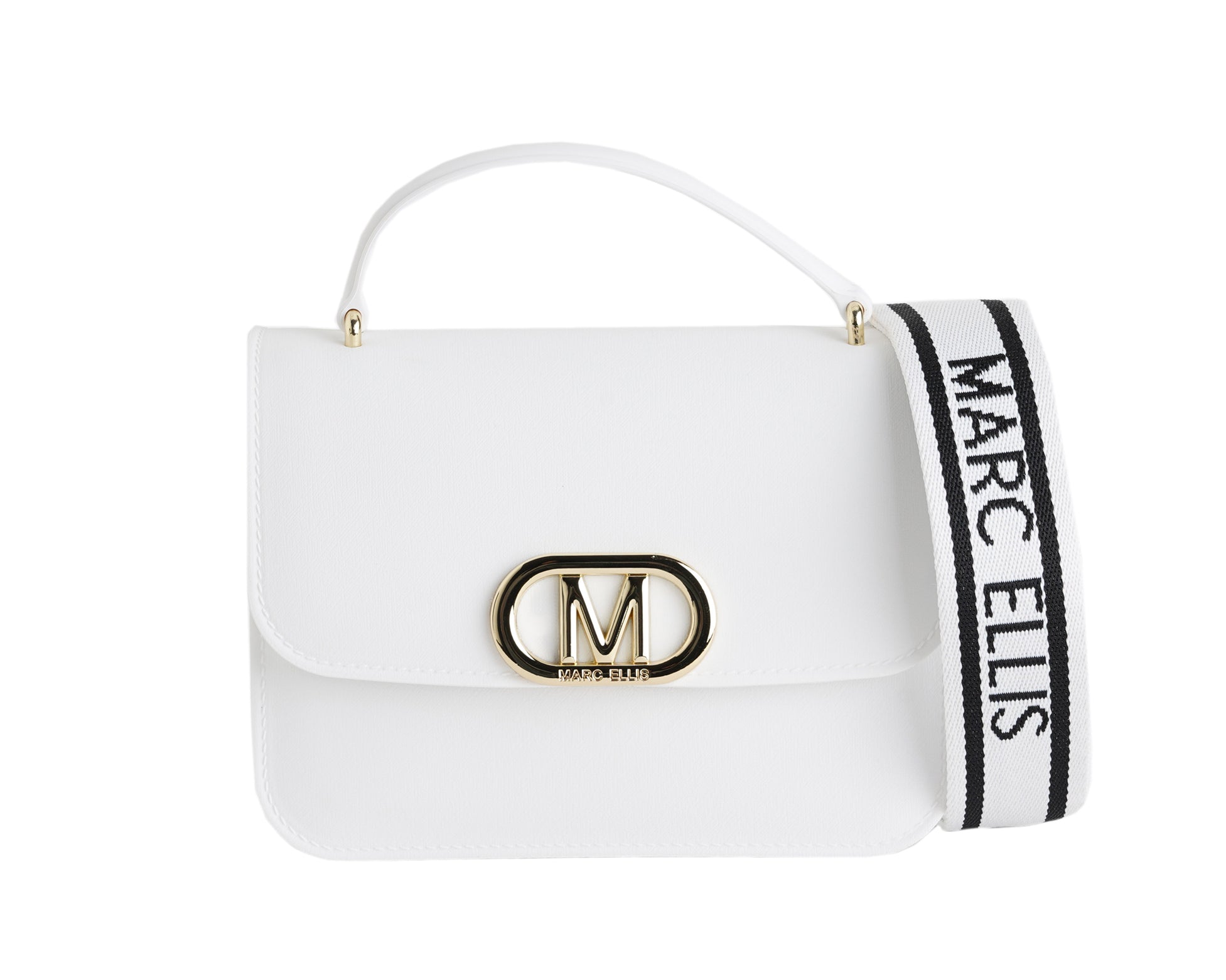 Borsa a tracolla Marc Ellis Flat Ear 26 Donna Milk Light Gold - Vista frontale