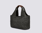Maxi Bag Sundek in paper straw intrecciata AW714ABPA100 Black