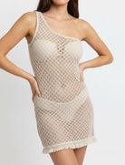 Abito corto natiral mesh 4Giveness 126WCUAC5620 Ecrù 