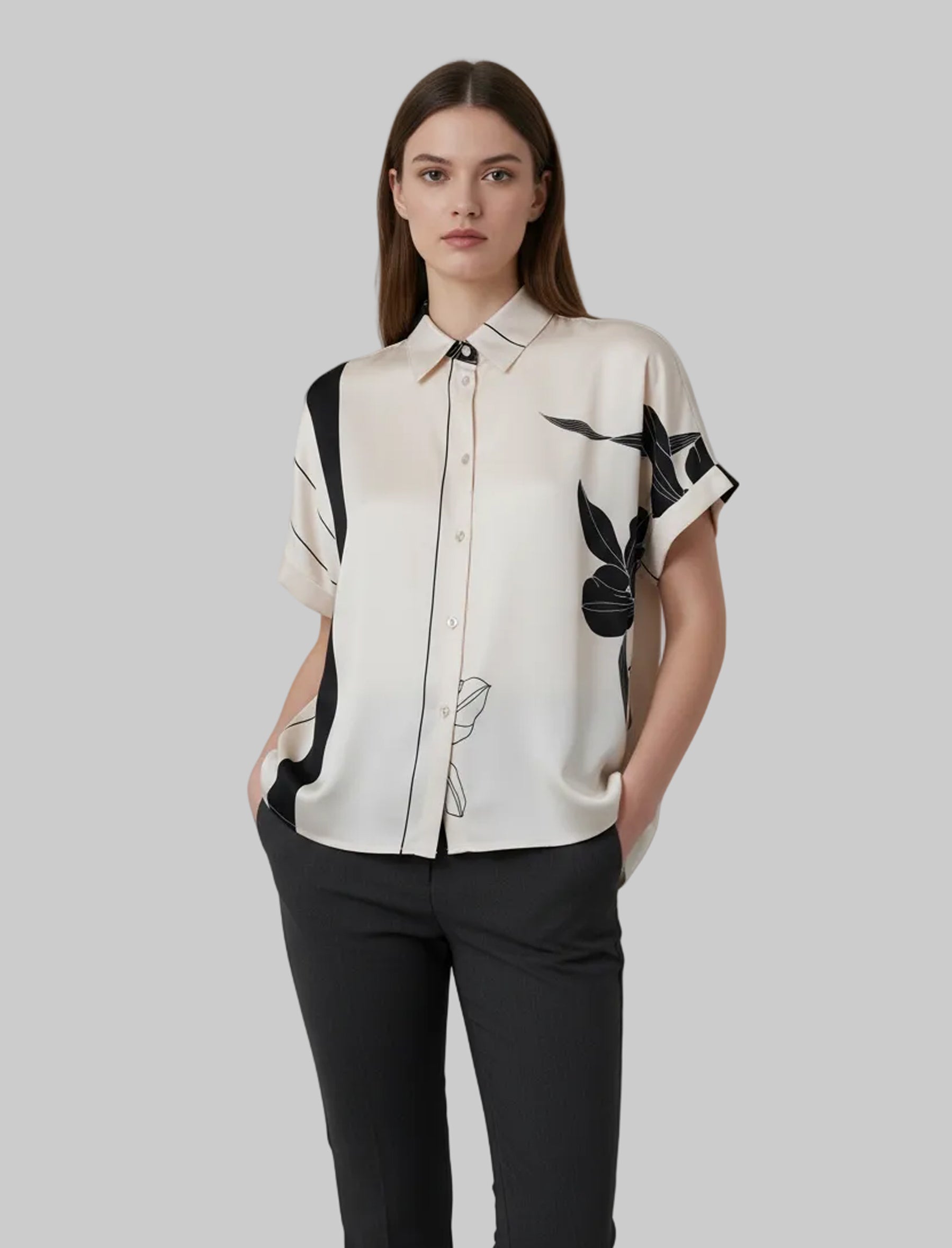Camicetta Anonyme Roses A76SB006 Burro 