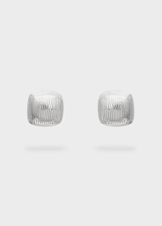 Orecchini Nalì Square Zigrinati LNOR0117 Argento