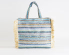 Borsa a mano Marc Ellis Buby S.Claire L Donna – Sky – vista posteriore, retro con patch logata
