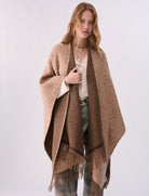 Poncho Liu Jo Double New Logo Chain 2F6039 T2742 Cammello