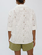 Camicia cotone collo pollo manica corta Lola Casademunt  LS2615055 Bianco 