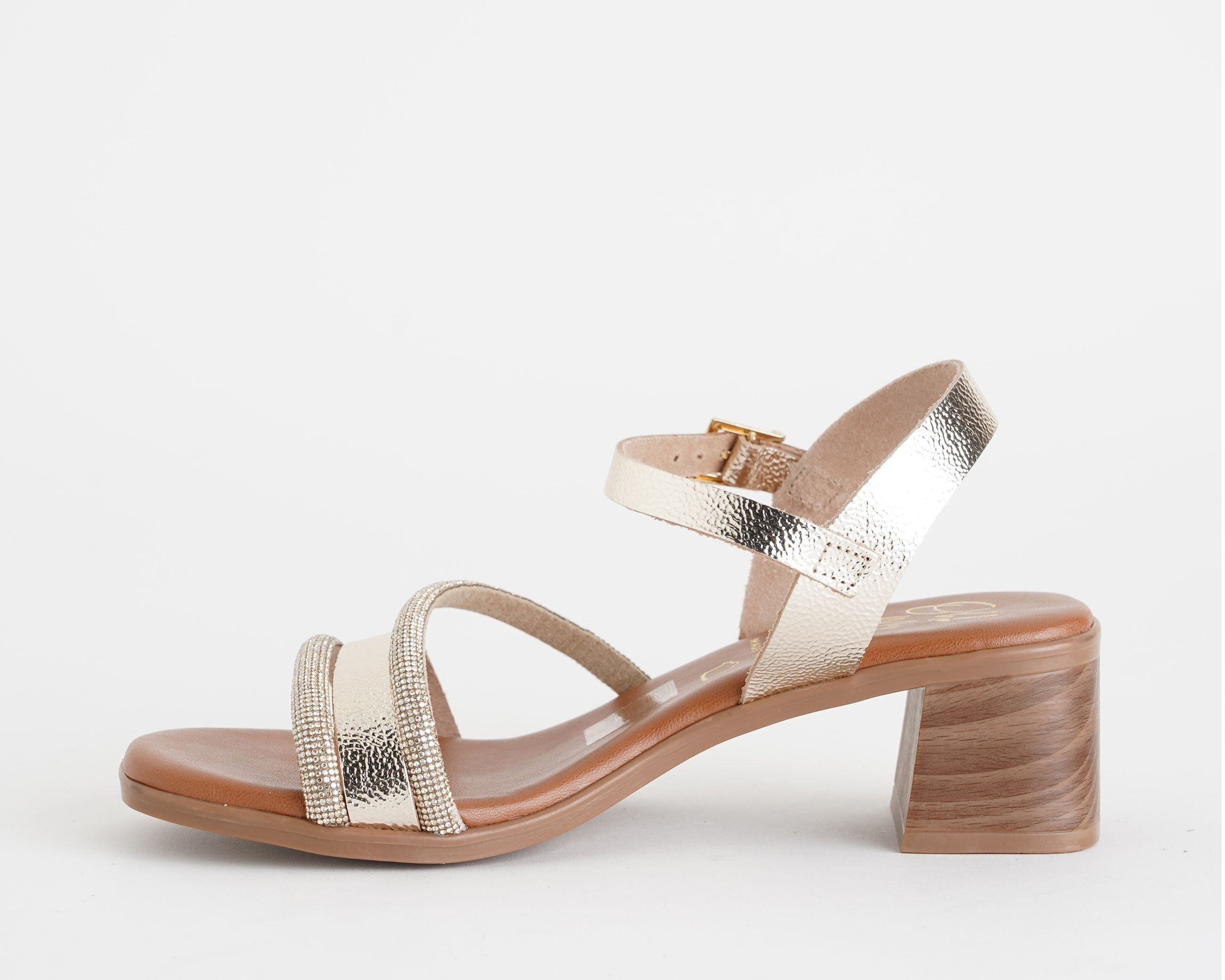 Sandali con tacco Oh My Sandals 5905 Champagne Donna