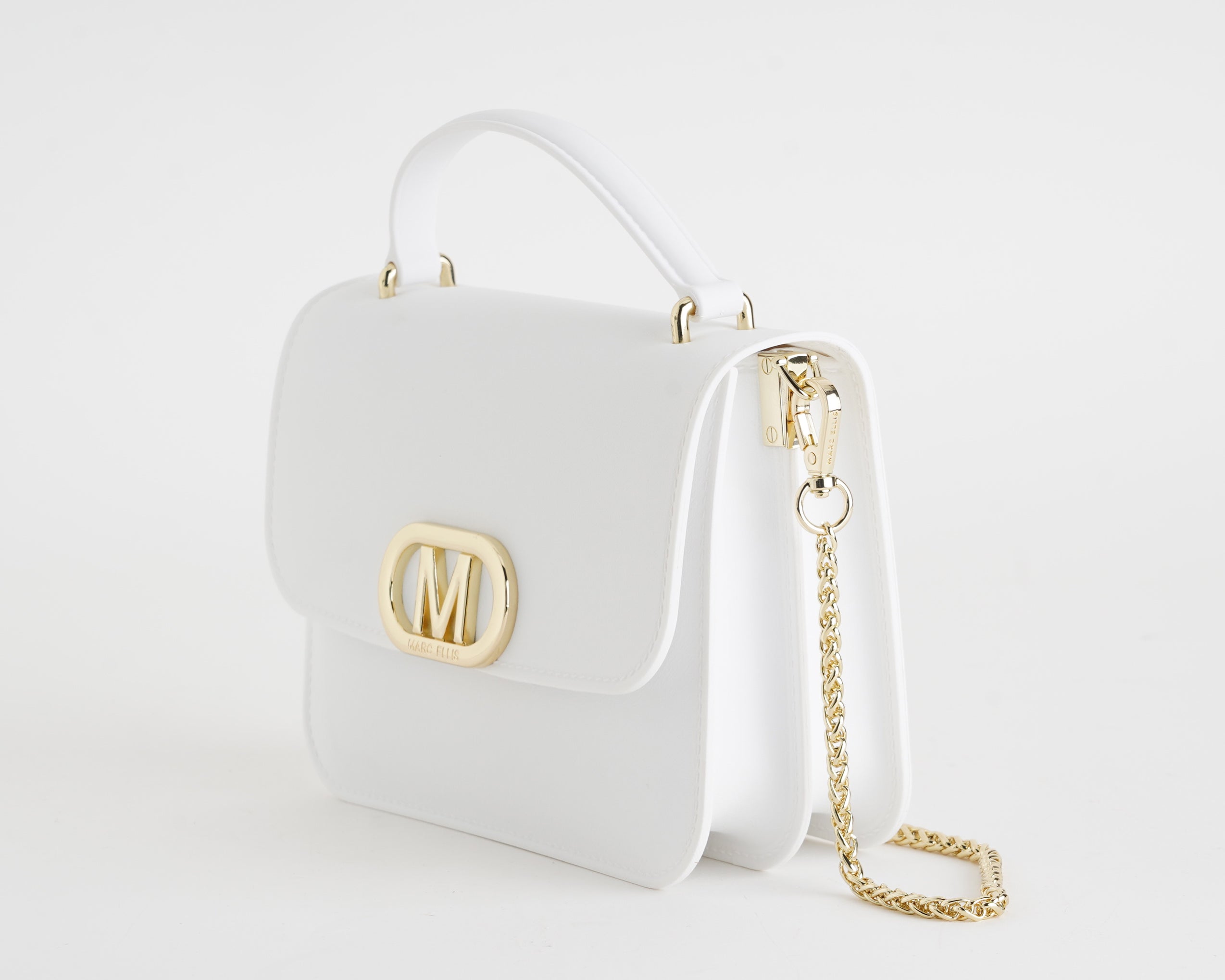 Borsa a tracolla Marc Ellis Flat Ear 26 Donna Milk Light Gold - Vista laterale